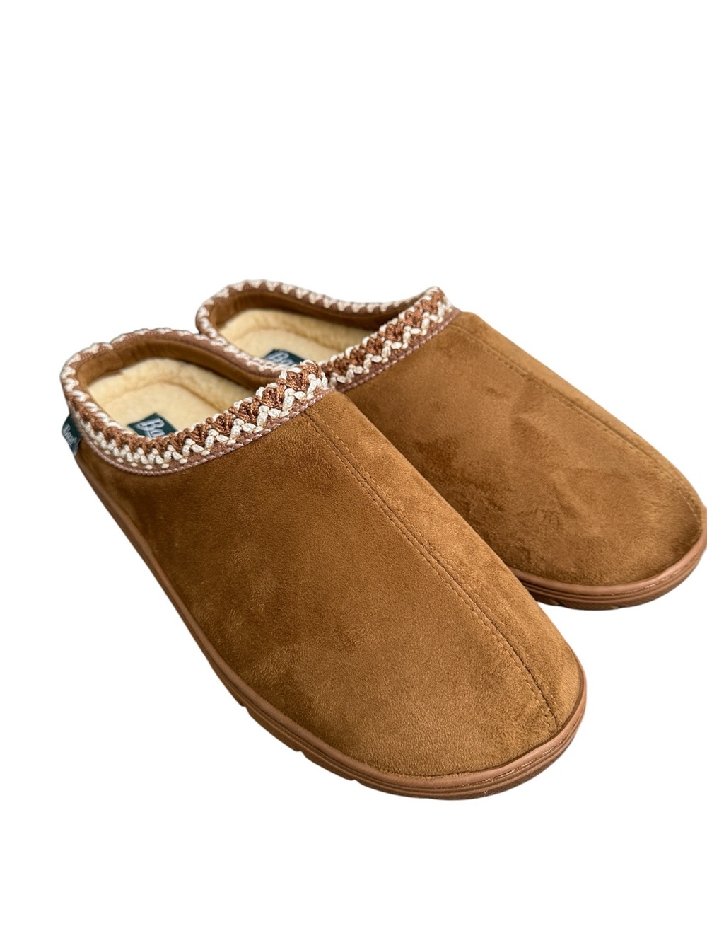 G.H. Bass Galway Men’s Slippers Size 8-9 Tan Memory Foam Mule House Shoes